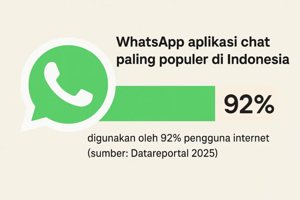 Cara Menambahkan Fitur WhatsApp & Payment Gateway ke Website 1 pengguna whatsapp di indonesia infografis